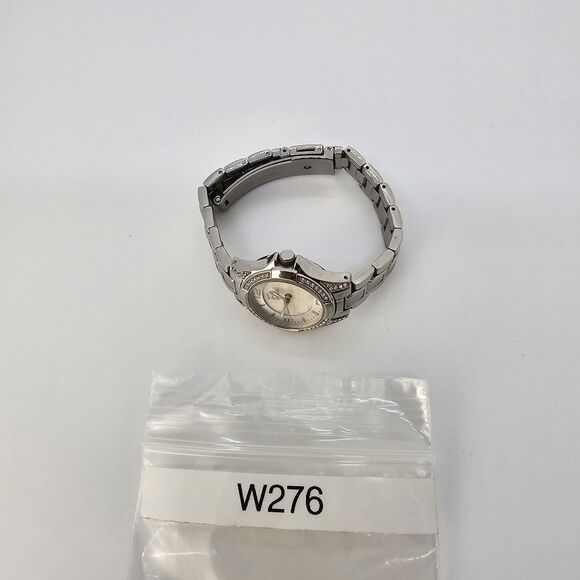 Folio Women's Watch 26MM Gray Tone Case Bracelet Crystal Bezel 5.75" New Battery - Picture 13 of 13